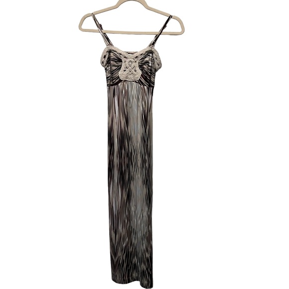 Soma Dresses & Skirts - SOMA Boho Maxi Dress Size Extra Small Crochet Trim Removable Straps